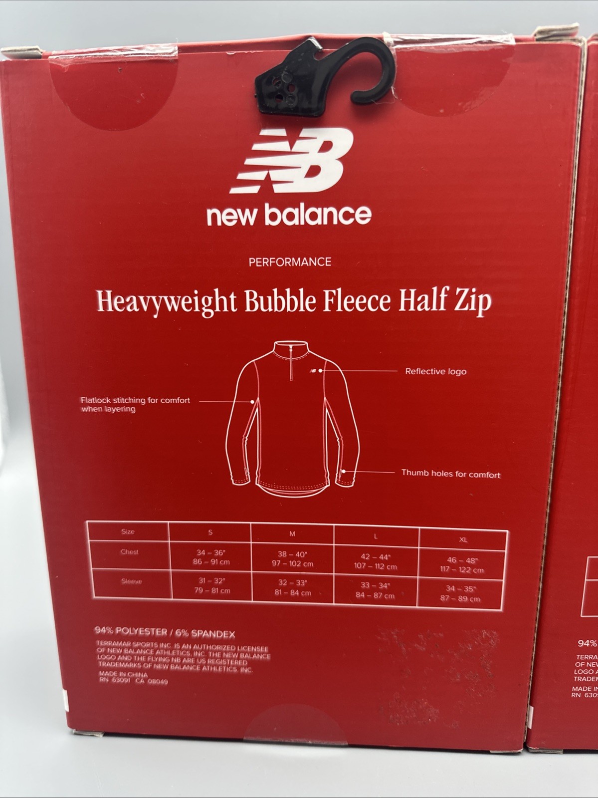 New Balance Bubble Fleece Half Zip & Grid Base Layer Pants Size L Set