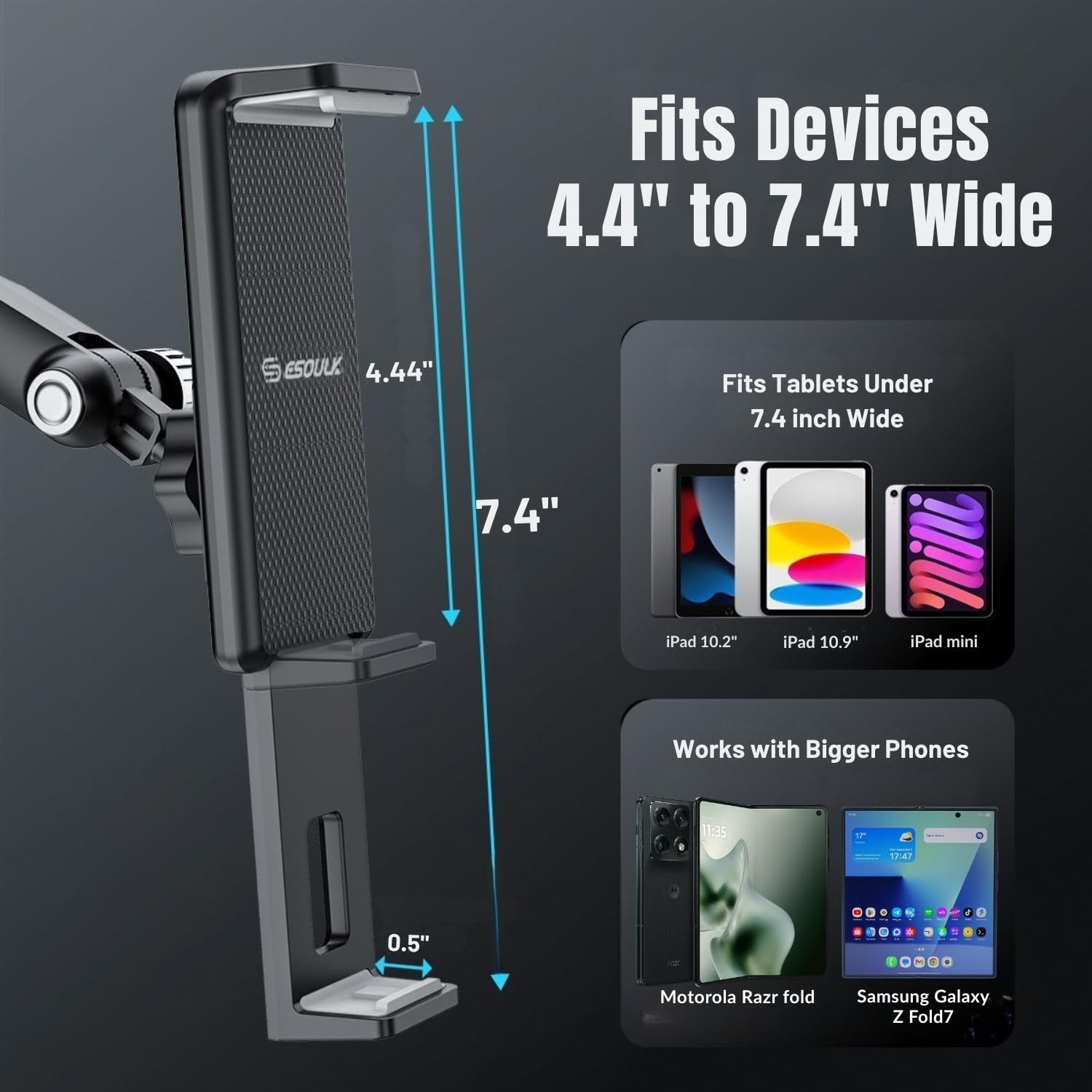 Universal Car Mount Windshield Dashboard Holder for iPad Stand