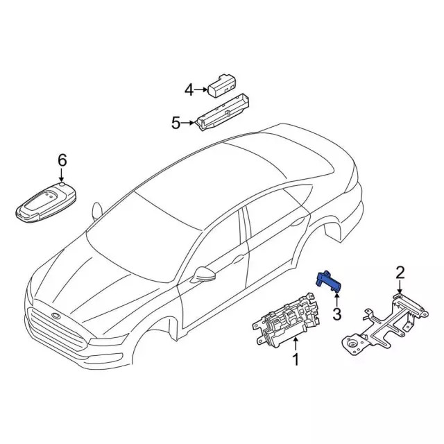Genuine Ford Keyless Entry Antenna DS7Z-19D596-A