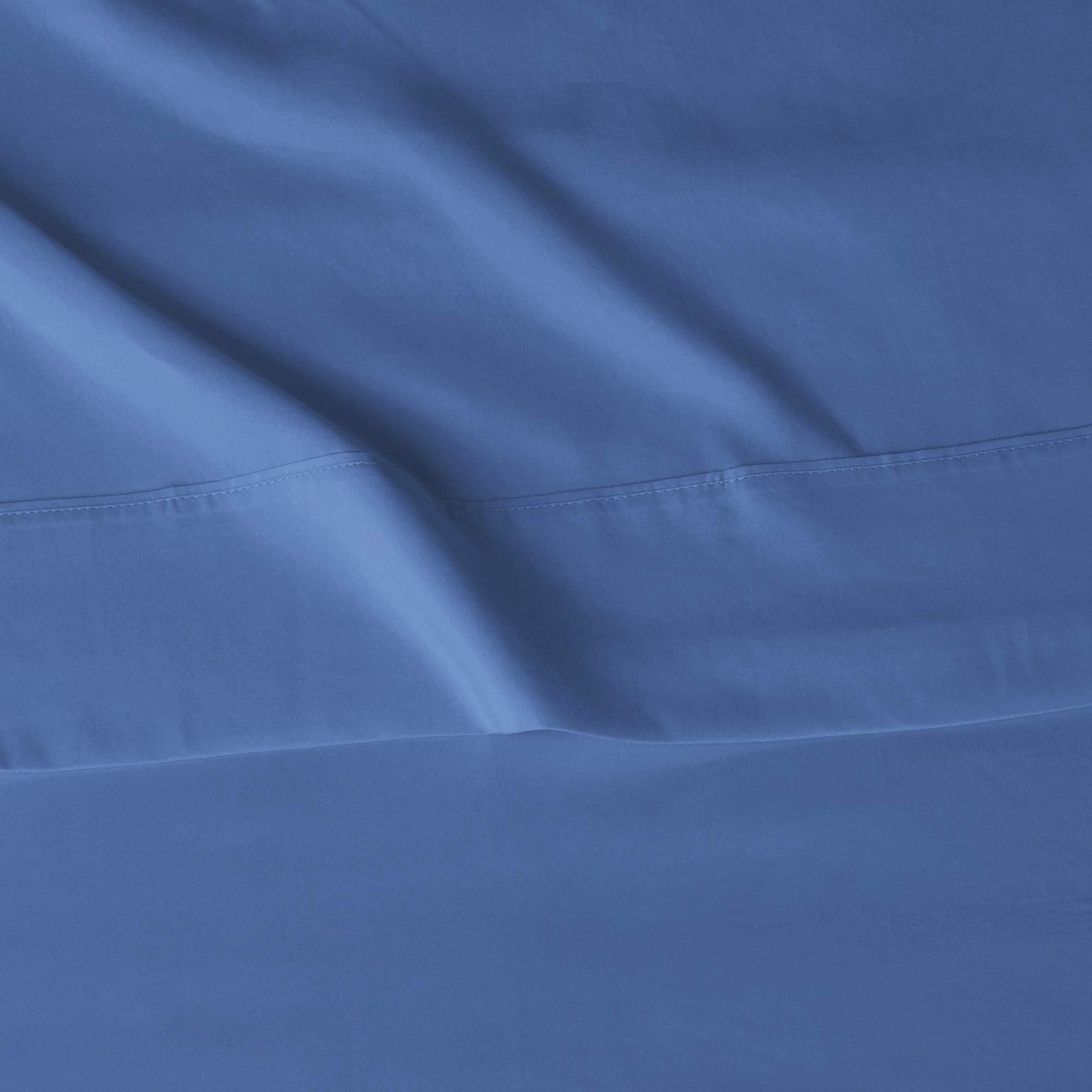 Amazon Basics Bed Sheet Set Full Dutch Blue Solid 4-Piece Microfiber 14-Inch