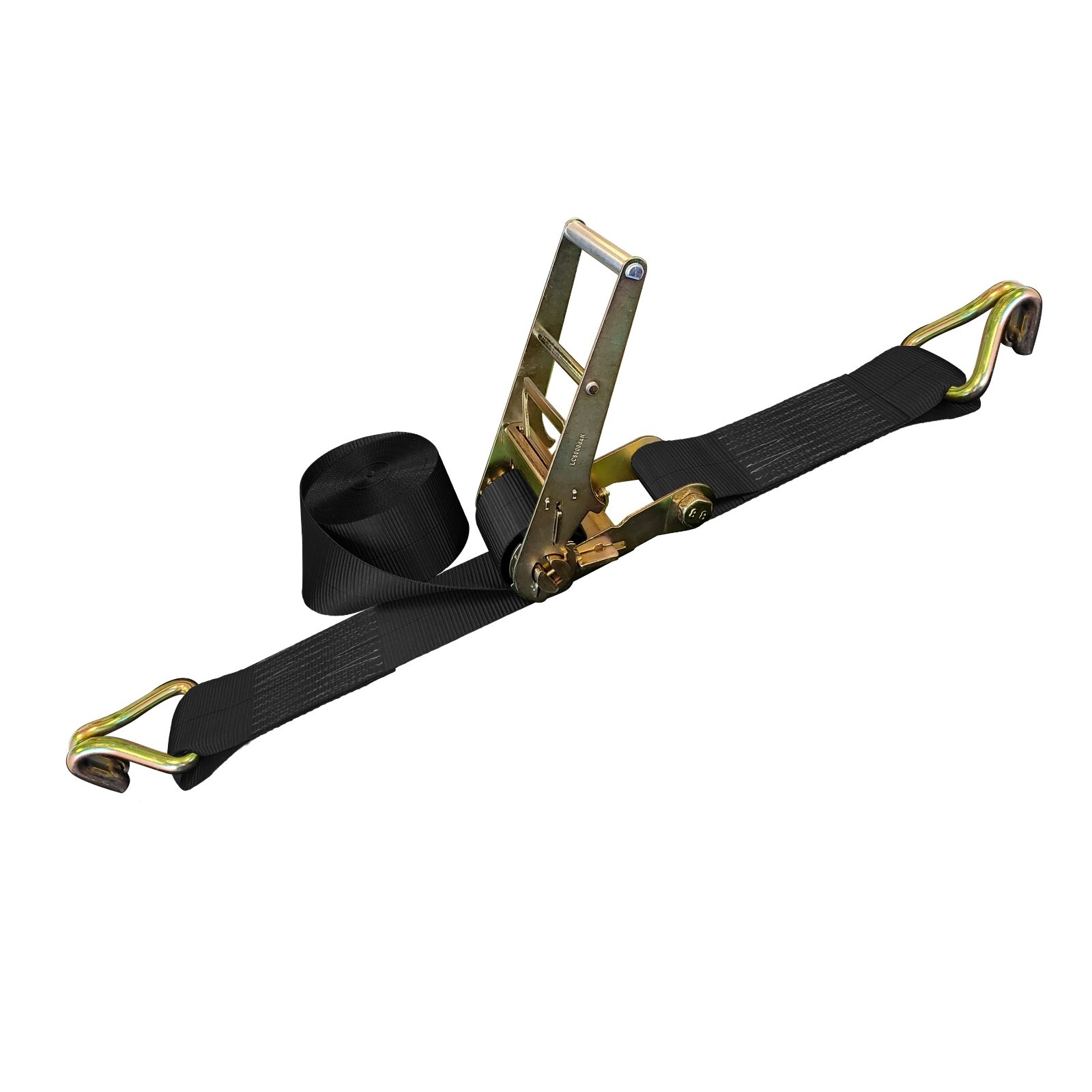 1 Pack Heavy Duty 3" x 30' Ratchet Tie Down Strap W/ J Hook WLL 5400 LBS BLACK