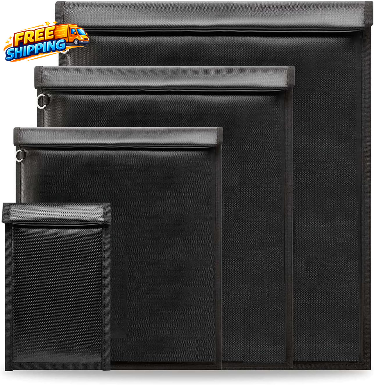 Anti Tracking Faraday Cage Set of 4 Sizes for Laptops Tablets Phones and Car Key