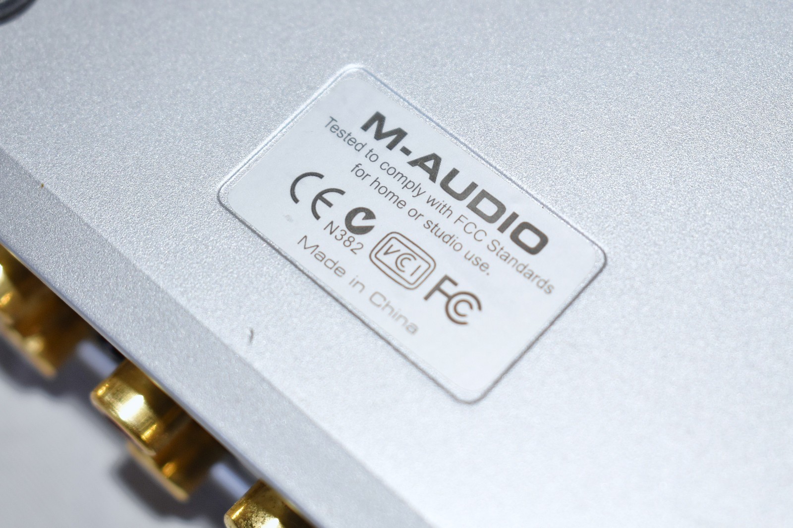 M-Audio Audiophile USB Audio Interface with 9V AC power supply and software.