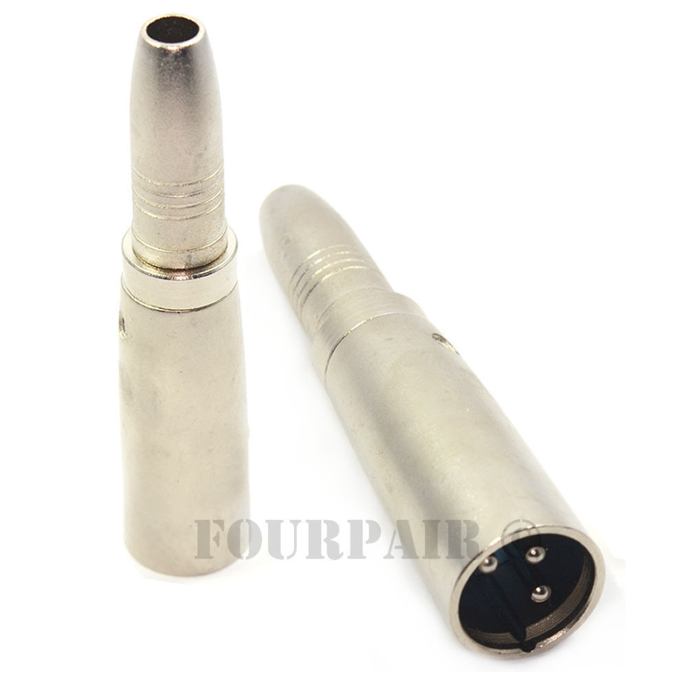 3-Pin XLR Male to 1/4" 6.35mm Mono Female Jack Audio Cable Mic DJ PA Adapter