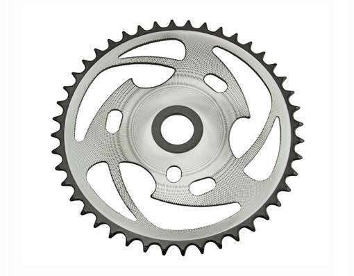 Sprocket Zt7bd 44t 1/2 X 1/8 Chrome/BlacK CRUISER CHOPPER BIKE SPROCKET 137731