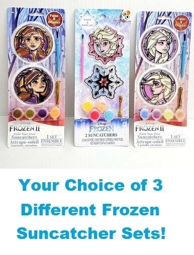 KIDS SUNCATCHERS SET ARTS CRAFTS FUN DISNEY FROZEN ANNA ELSA FROZEN II NEW