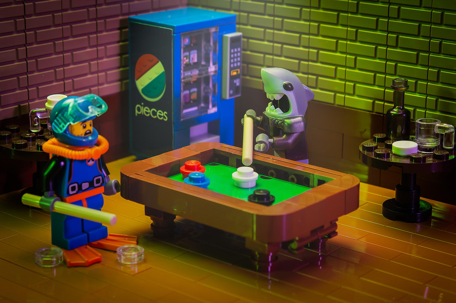Pool Table Building Kit made from LEGO parts