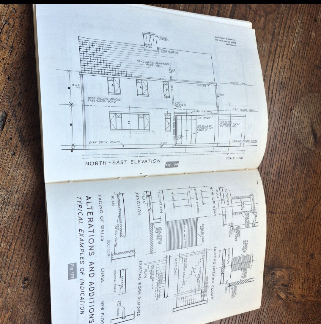 DRAUGHTSMANSHIP BOOK SECOND EDITION ,METRIC UNITS 232 PAGES 1973
