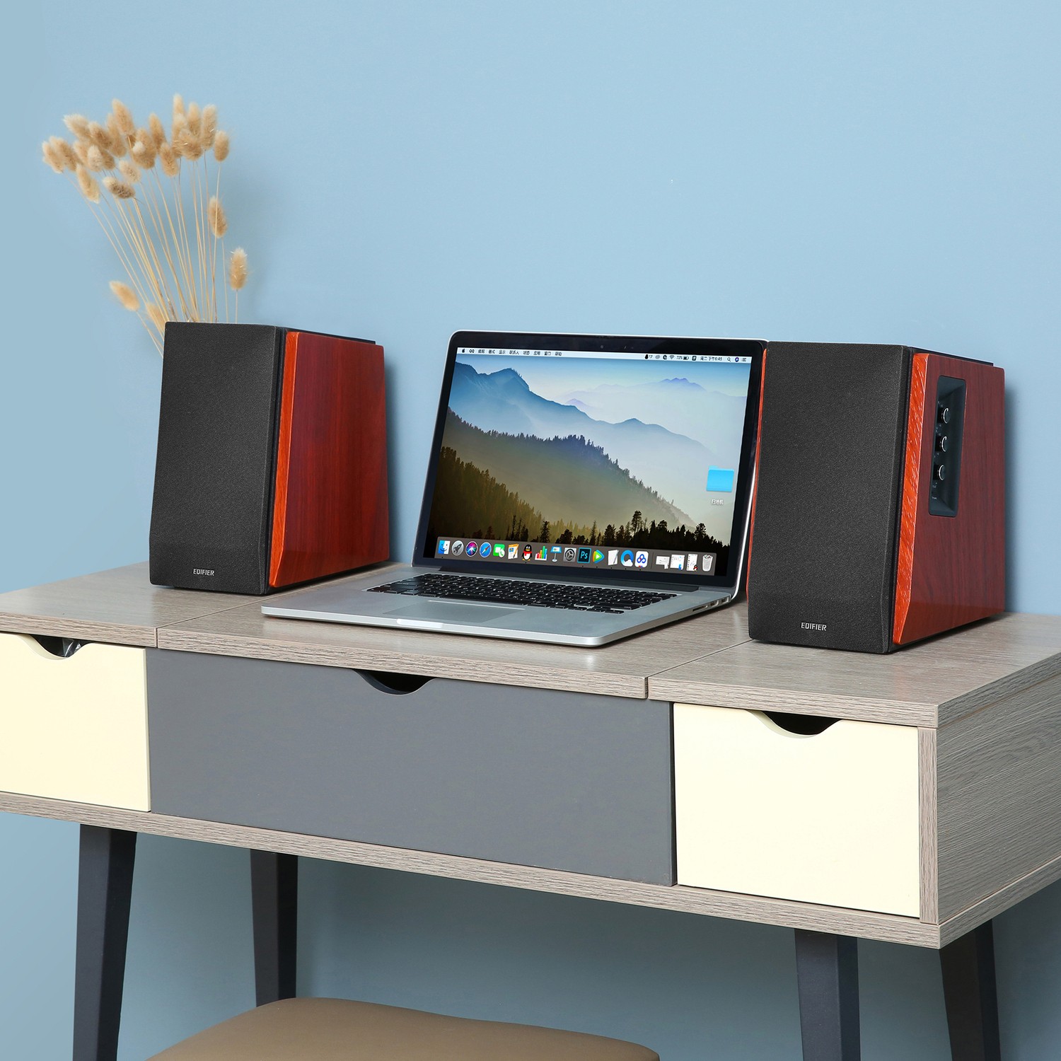 66-Watt Continuous-Power Amplified Bluetooth® 2.0 Bookshelf Speaker System...