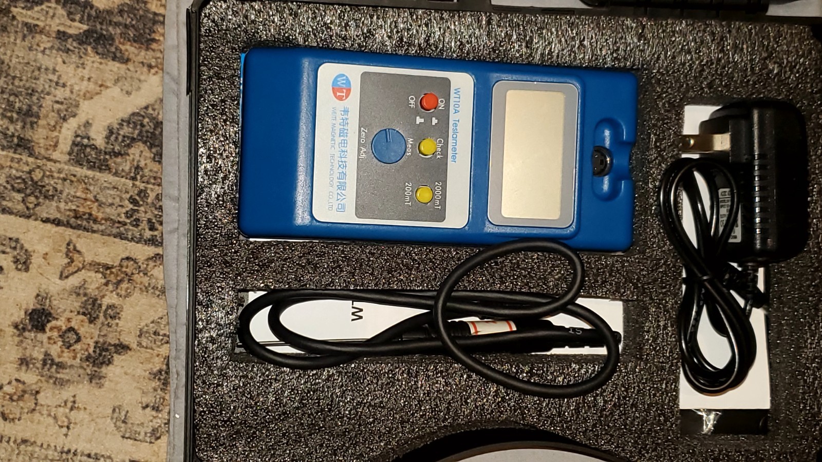 WT10A Teslameter Gaussmeter Magnetic Field Meter Handheld