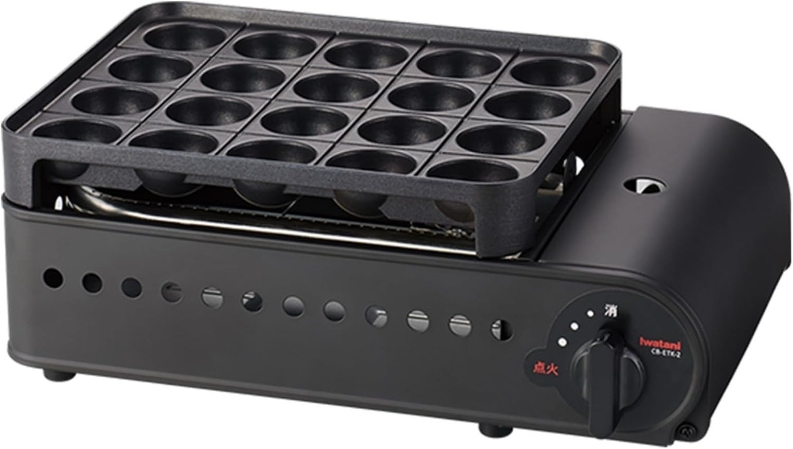 Iwatani Takoyaki Maker ENTAKOⅡ Cassette Gas CB-ETK-2 Matte Black Made in Japan