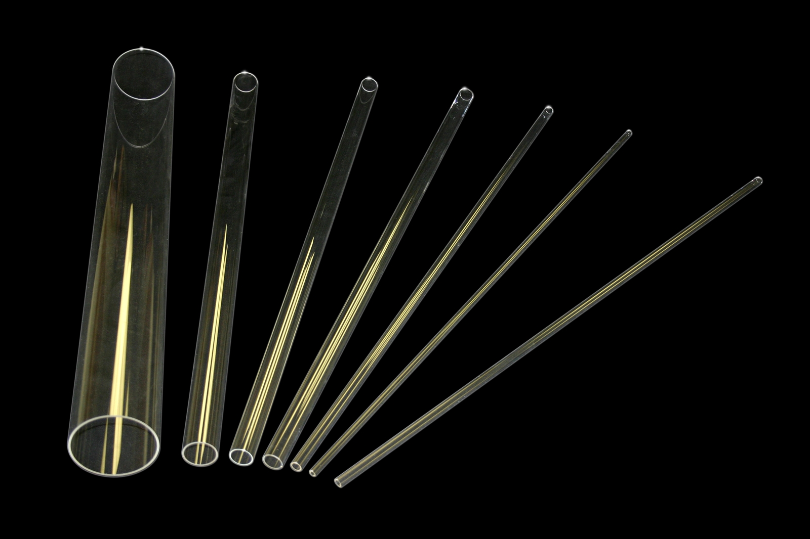 Clear fused quartz tube, OD12mm*ID8mm*L1219.2mm, Item# FQ-T-12-8-4