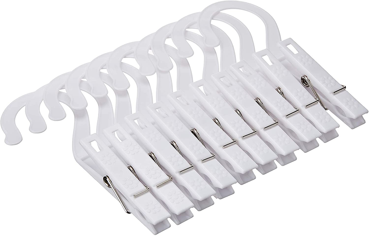 Fox Run Set of 10 Plastic Laundry Hooks (2-Pack)