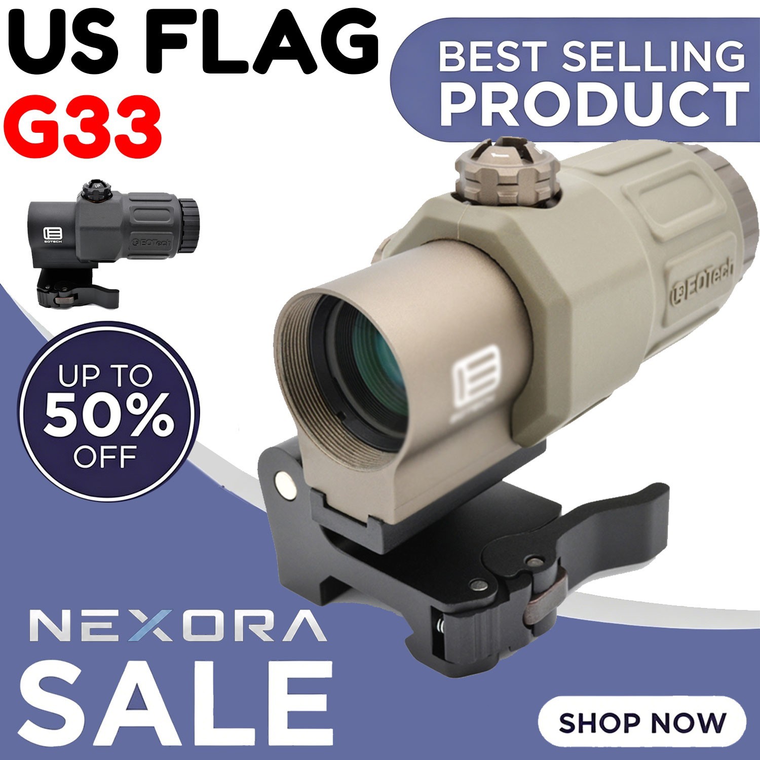 Holy Warrior 2026 Upgraded G33 3x Magnifier STS Quick Disconnect Mount Hold .223