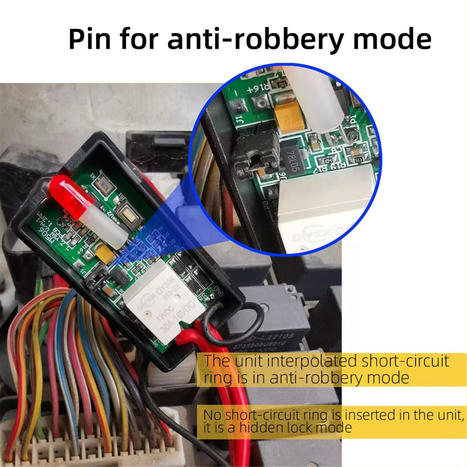Durable Auto-Sensing Car Immobilizer Security Systems Vehicle Anti-Theft Lock