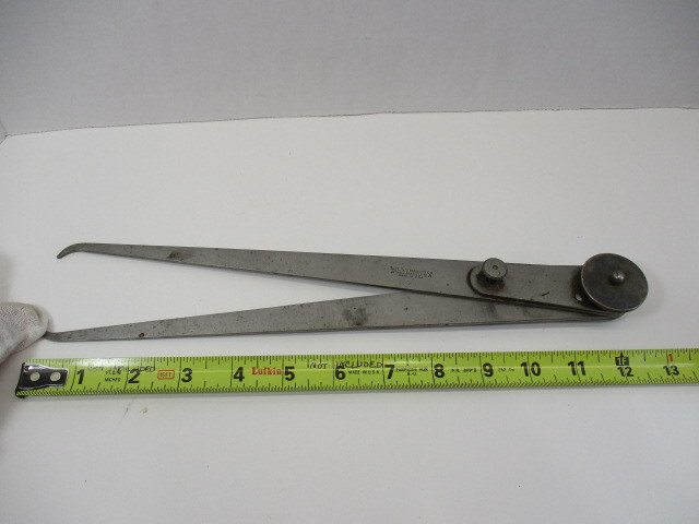 Vintage STARRETT OD, Groove Caliper, Old Style, Opens 23", Smooth Movement, VGC