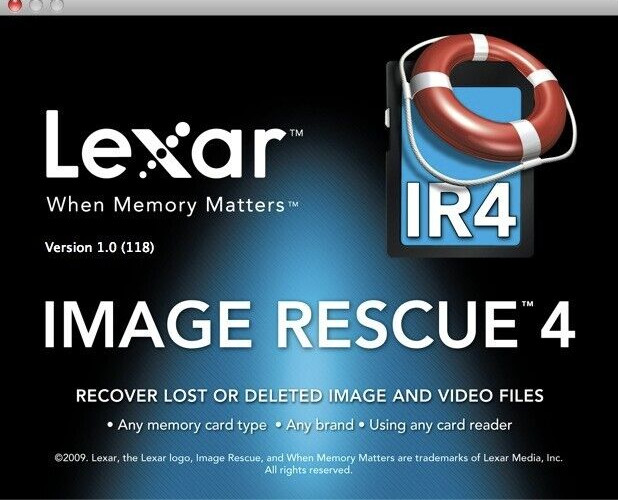 Lexar Image Rescue 4 with Serial Number Recover lost or deleted image and videos