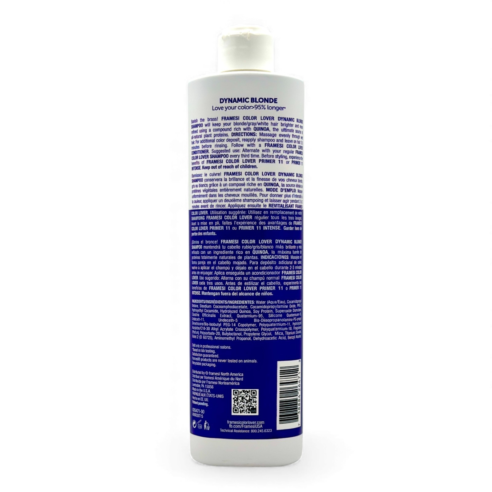 Framesi Color Lover Dynamic Blonde Toner Shampoo 16.9 oz