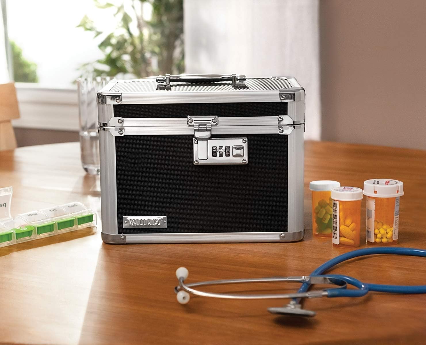 Secure 3-Digit Combination Lock Box - Protect Valuables & Documents - 9.88x7.75