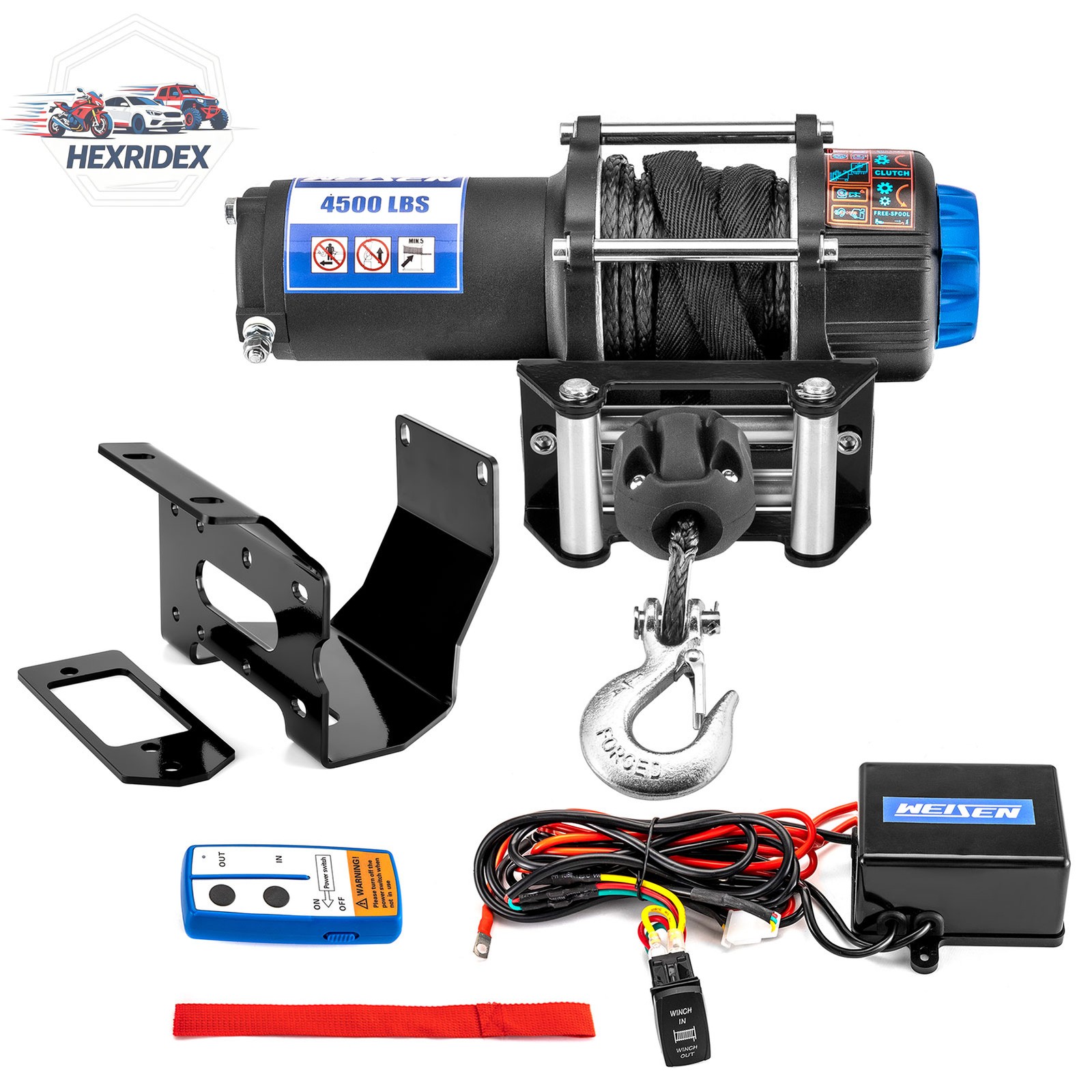 UTV 4500lb Electric Winch Mount Kit For Honda Pioneer 1000/1000-5/1000-6 16-26