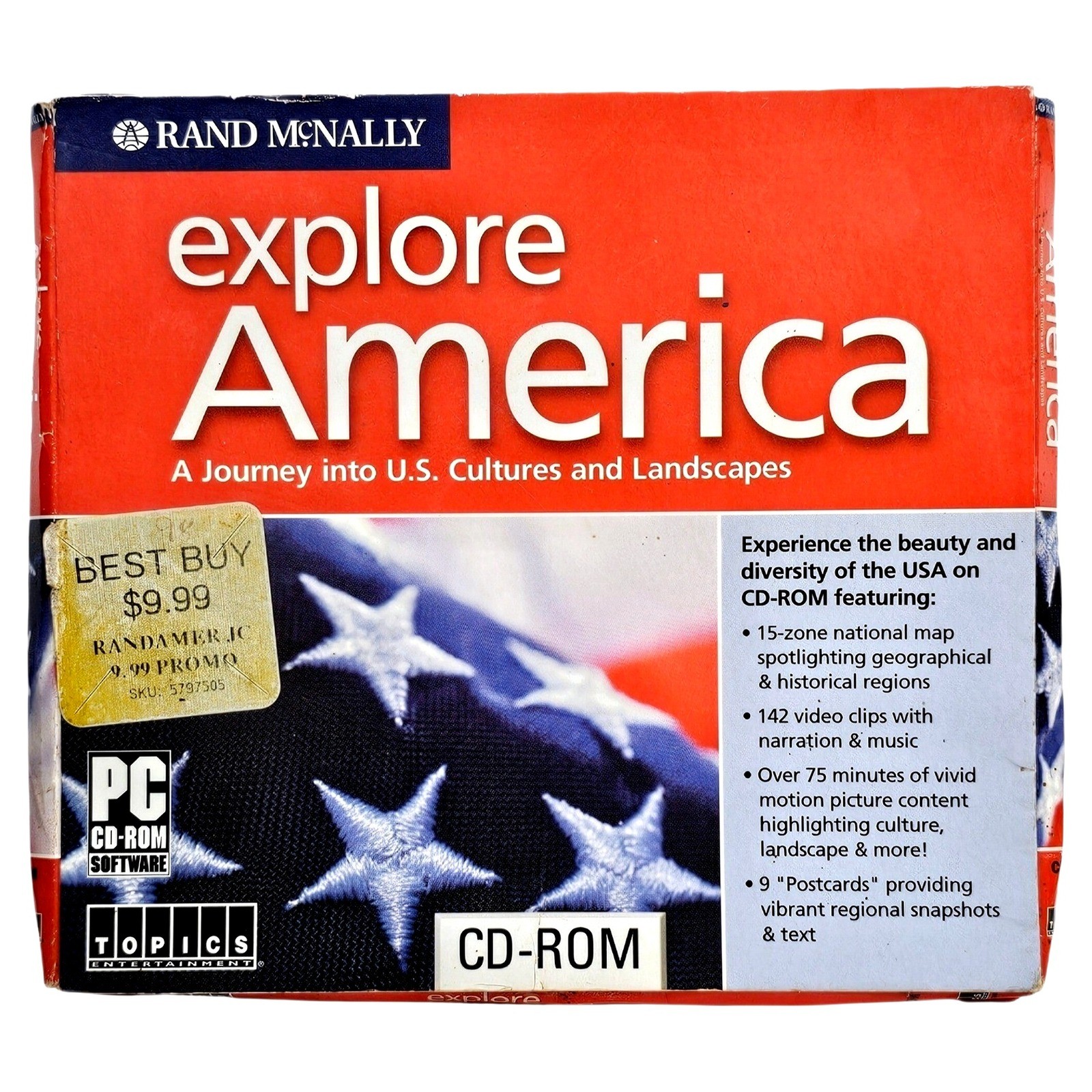 Rand McNally Explore America PC CD-ROM Software 781735803820 Educational Travel
