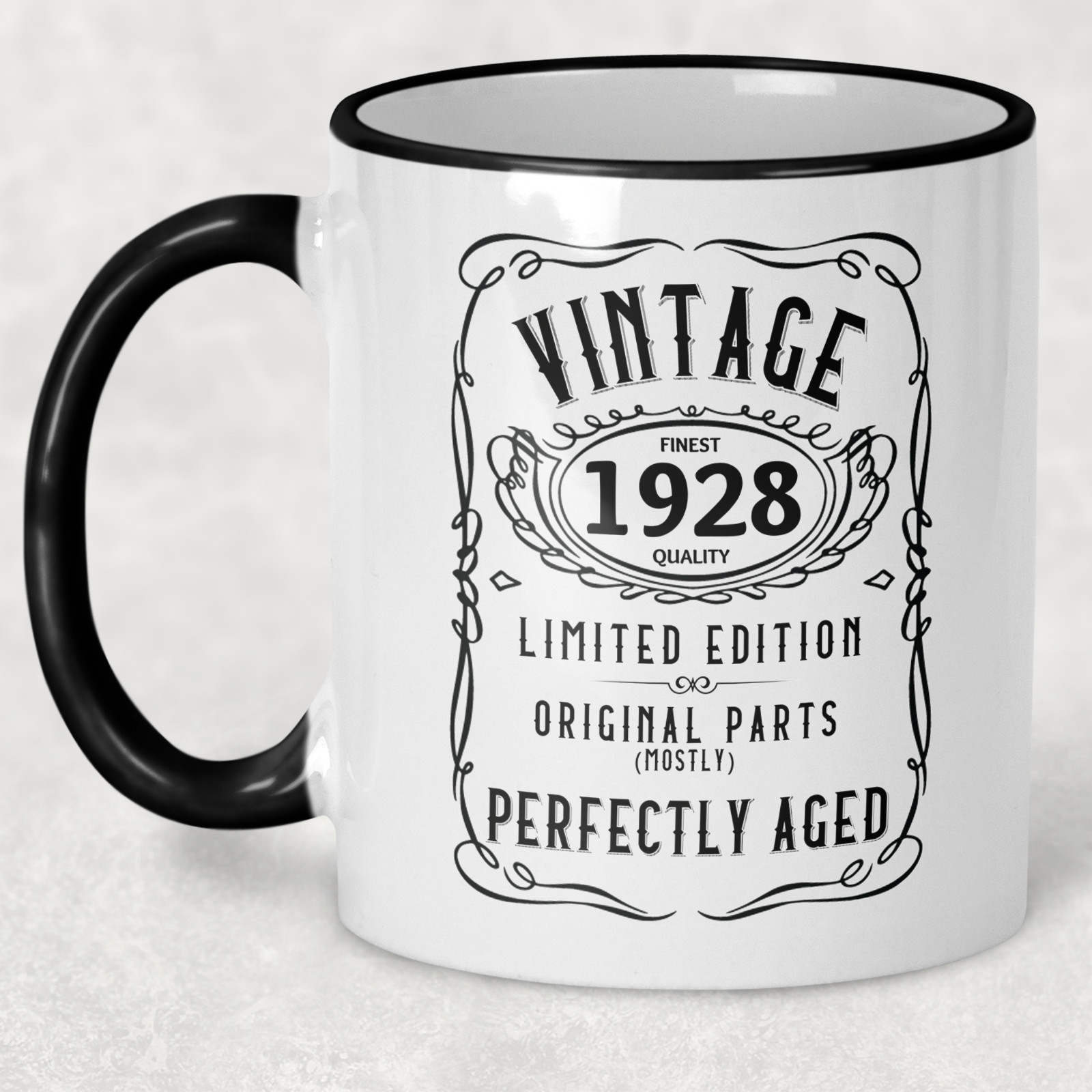 1928 Birthday Mug Vintage 1928 Perfectly Aged Limited Edition Original Parts