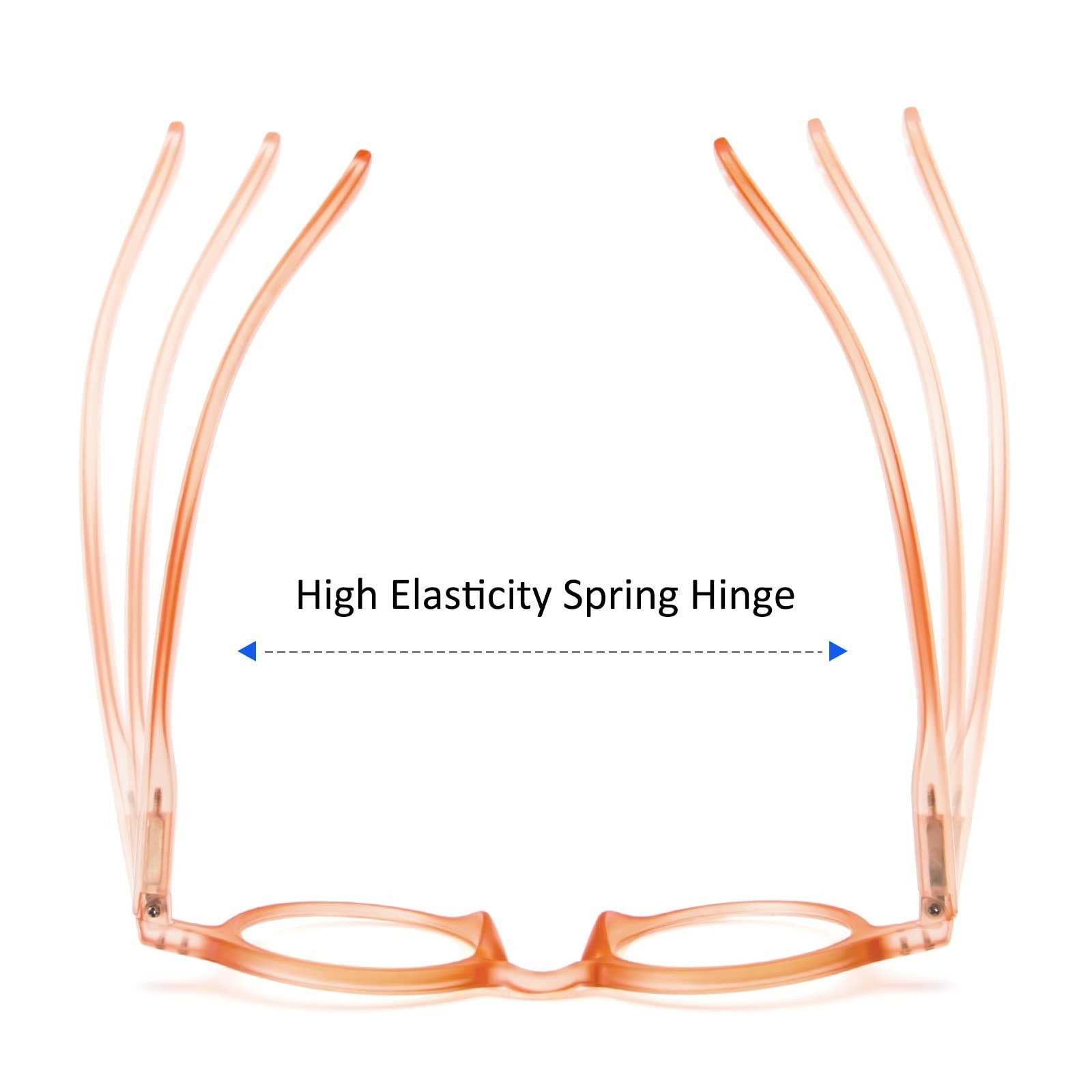 KoKoBin 4-Pack Small Round Reading Glasses Comfortable Readers Colored Stylis...