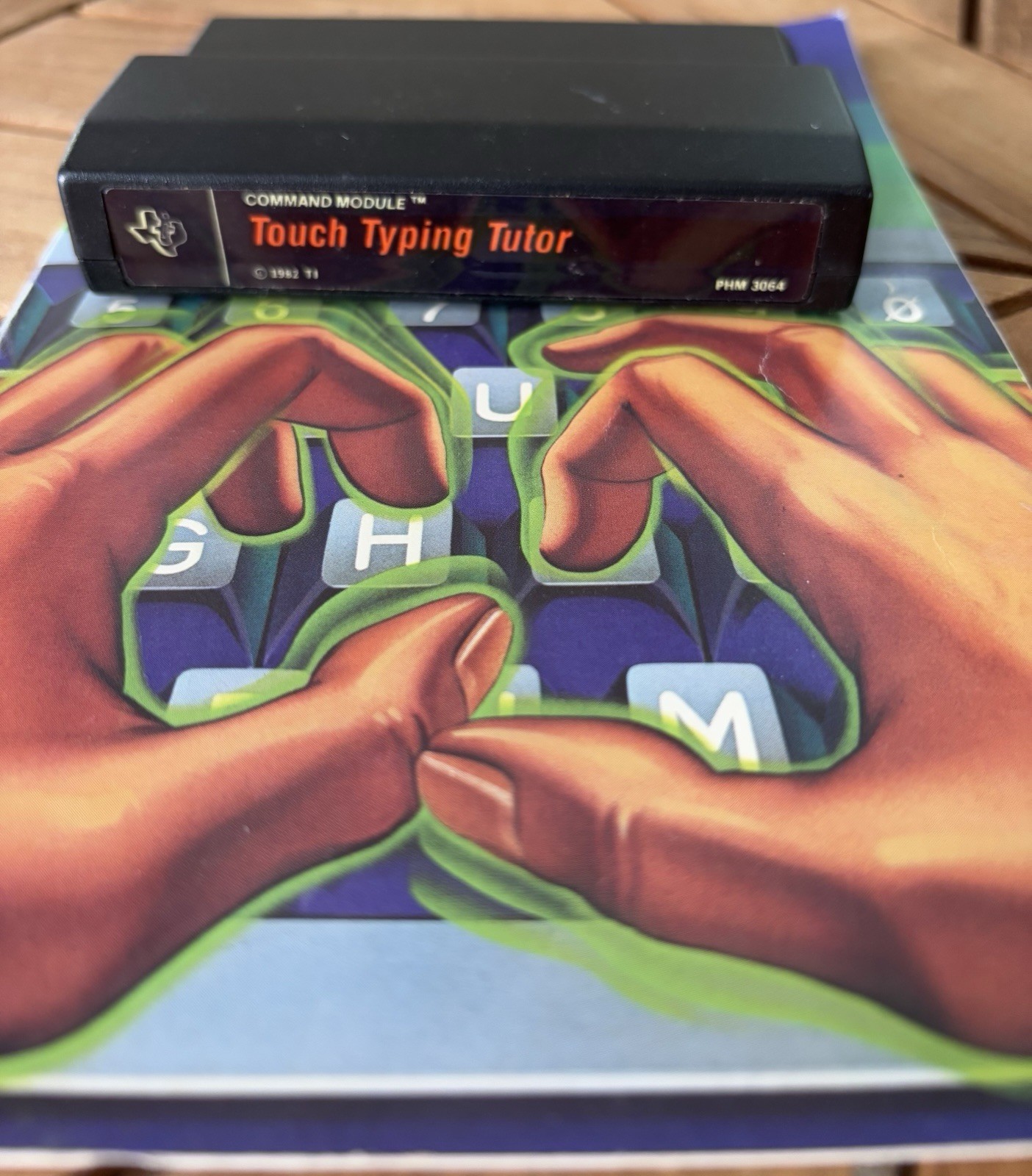 Touch Typing Tutor, TI-99/4A Educational Game Part No. PHM3064 & Command Module