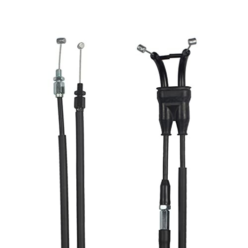 Motorcycle Throttle Cable SET A B (PULL and PUSH) Compatible with Yamaha YZF