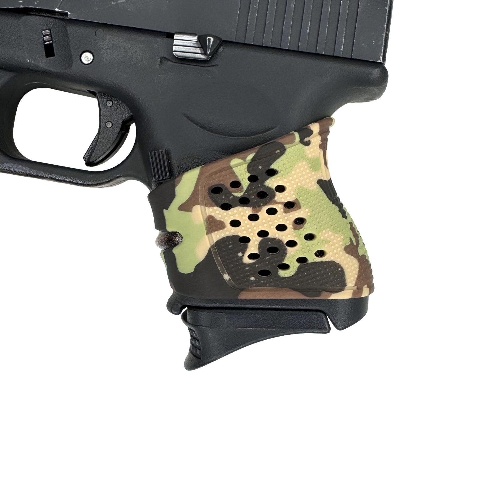 Camouflage Tactical Rubber Grip Sleeve for Glock 26, 27, 28, 29, 30, 33, 36, 39