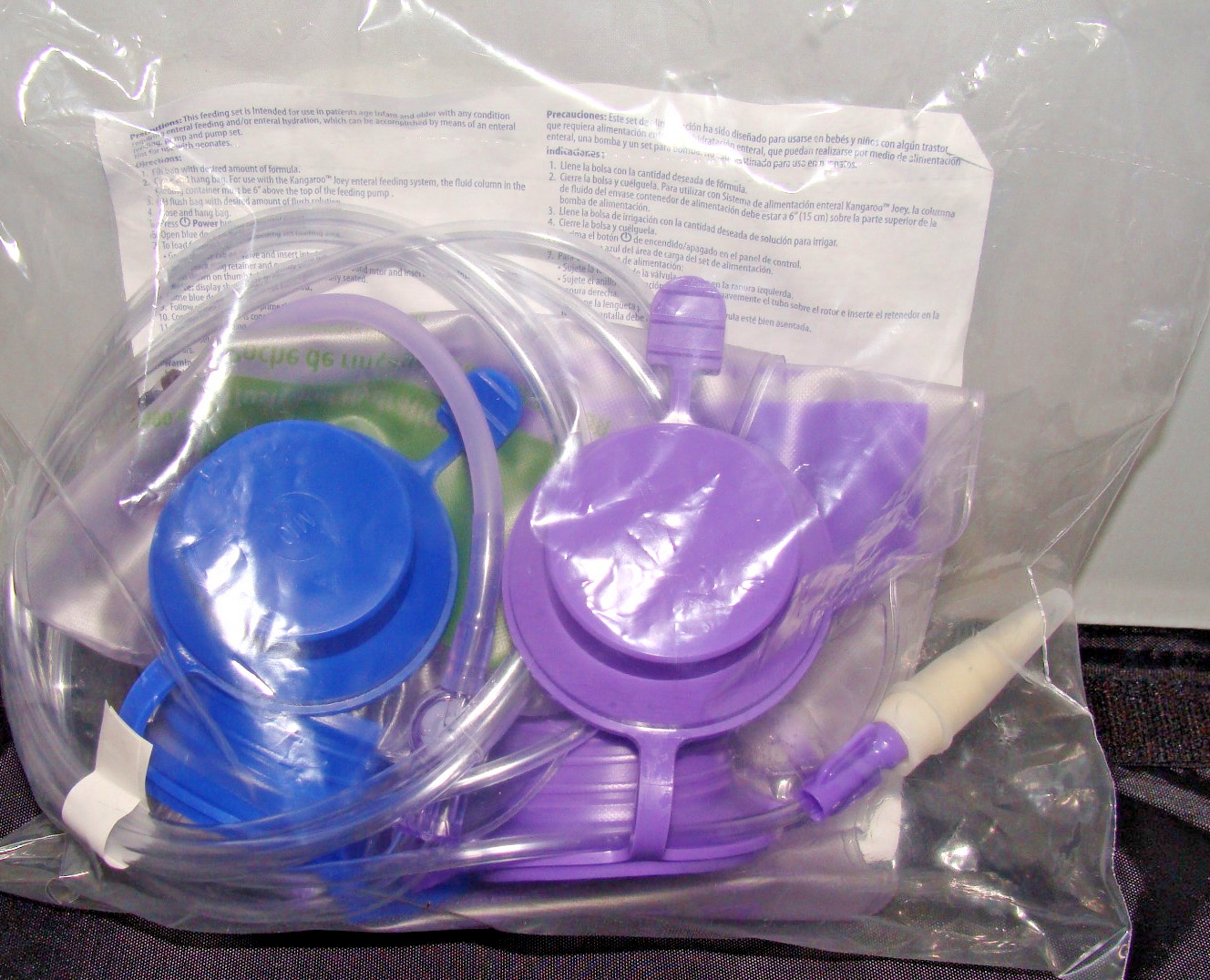 KANGAROO JOEY COVIDIEN EXTERNAL FEED/FLUSH BAG SET 1000ML