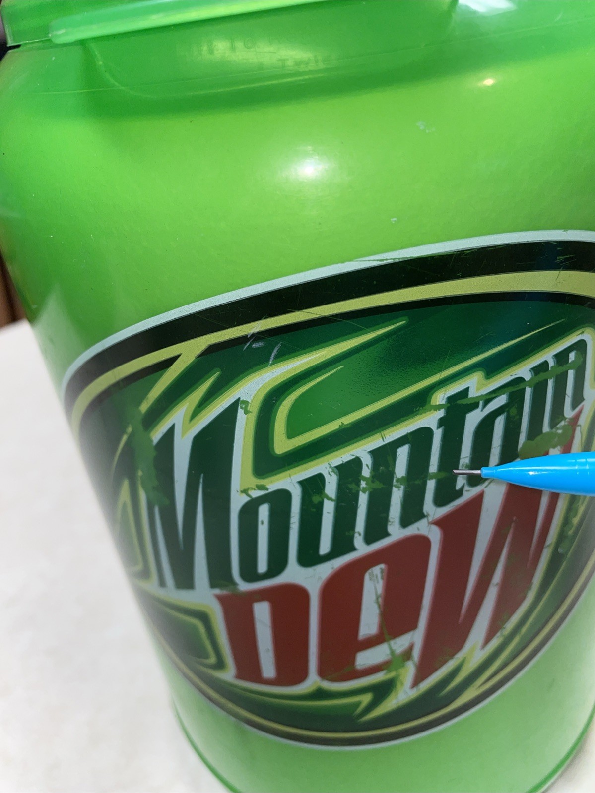 Vtg Whirley Mountain Dew XM-100oz Insulated Travel Mug w Lid, Straw & Handle