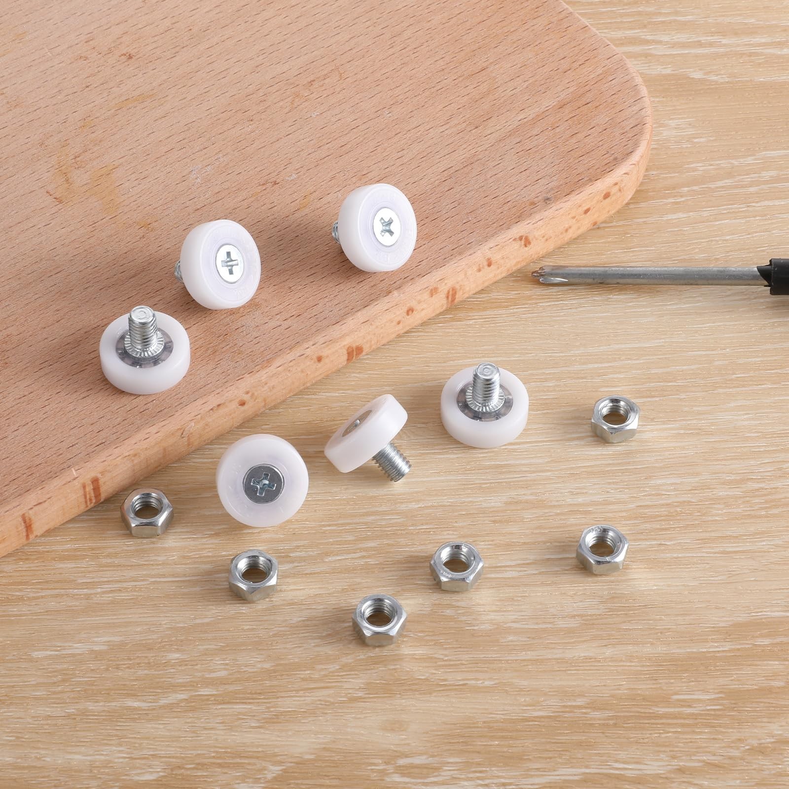 6 Pcs 19mm Drawer Rollers Drawer Replacement Wheels Drawer Pulley Replacement...