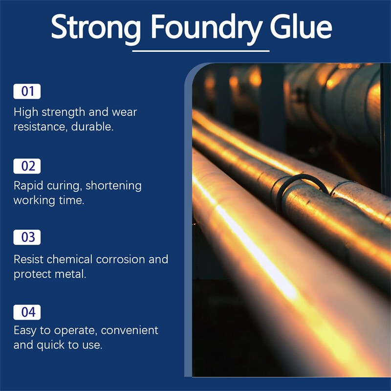 2 PACK Strong Foundry Glue,Metal Repair Glue, AB Metal Glue Heary Duty Weld 85ml
