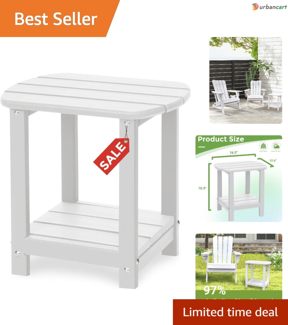 Adirondack Square Outdoor Side Table – Durable, Eco-Friendly & Weather-Resist...