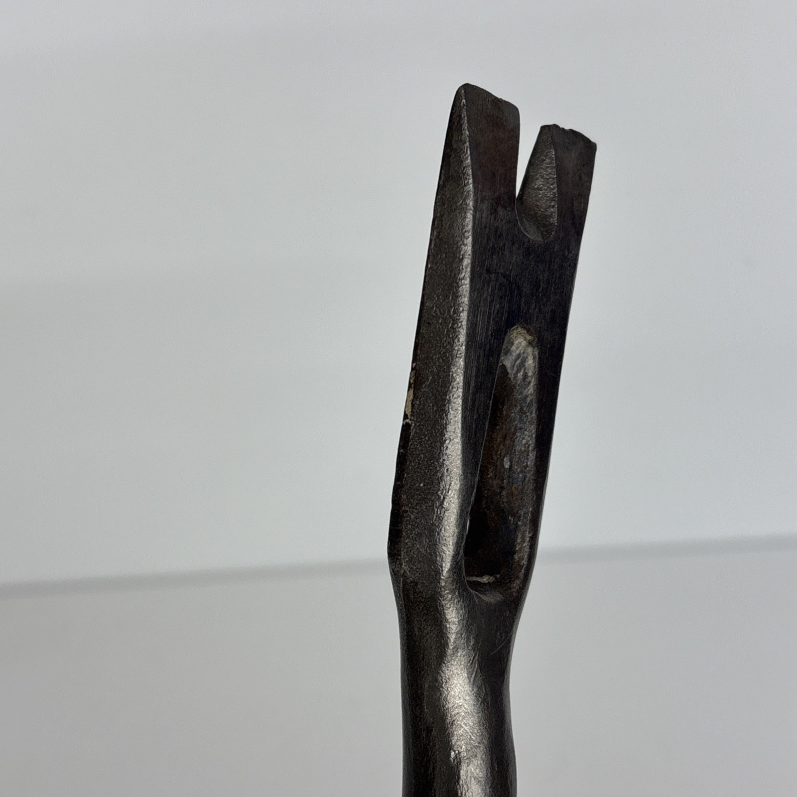 Vintage 10” Solid Steel Pry Bar Nail Puller Wrecking Tool