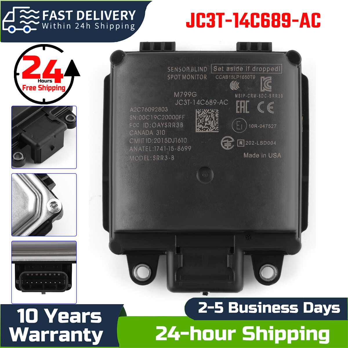JC3T-14C689-AC Blind Spot Radar Sensor Module For Ford F150 F250 JC3T-14C689-AA