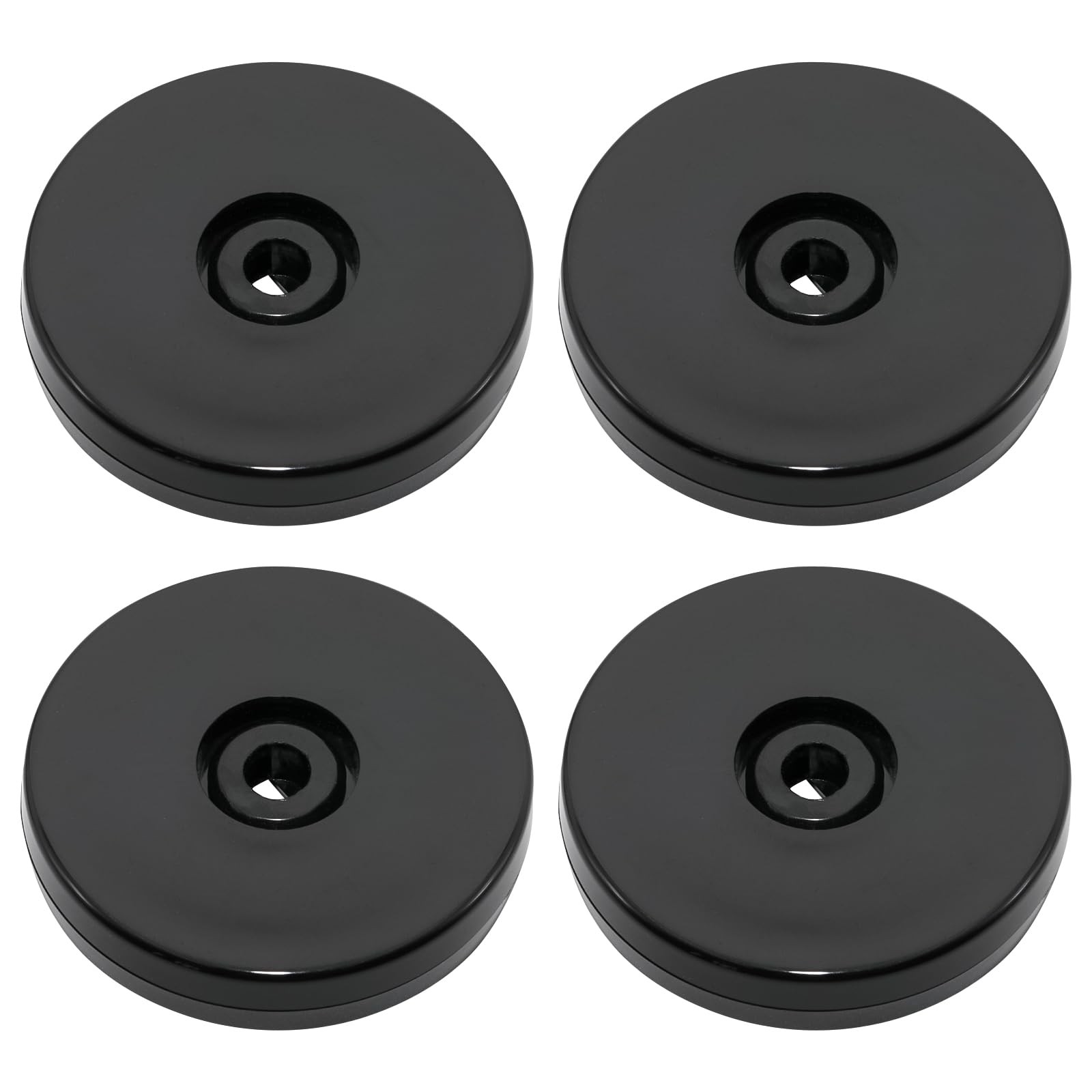 4 Pcs Black 2.5 inch Acrylic Lazy Susan Rotating Turntable Organizer Bearings...