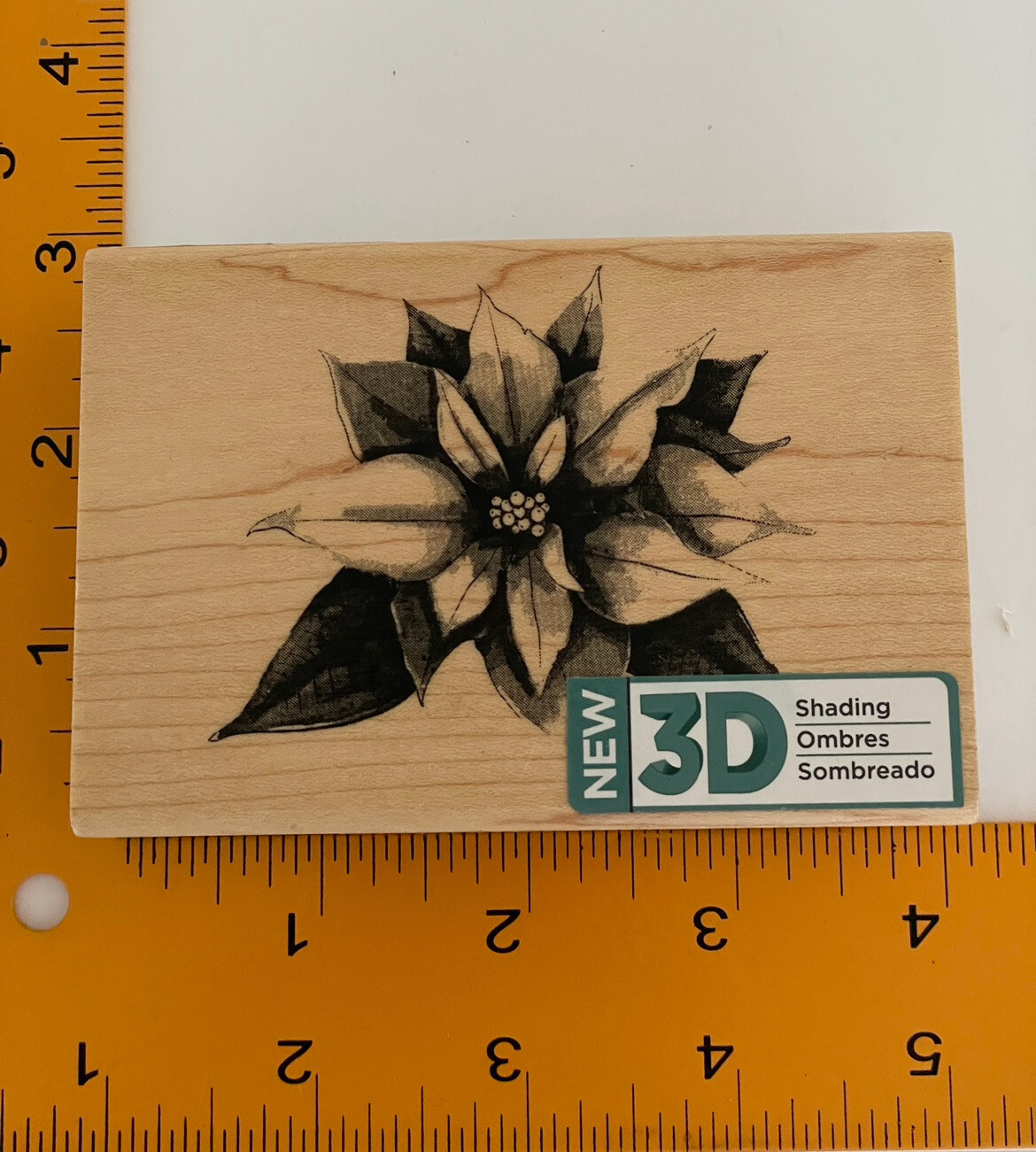 3D Poinsetta Rubber Stamp by Spellbinders