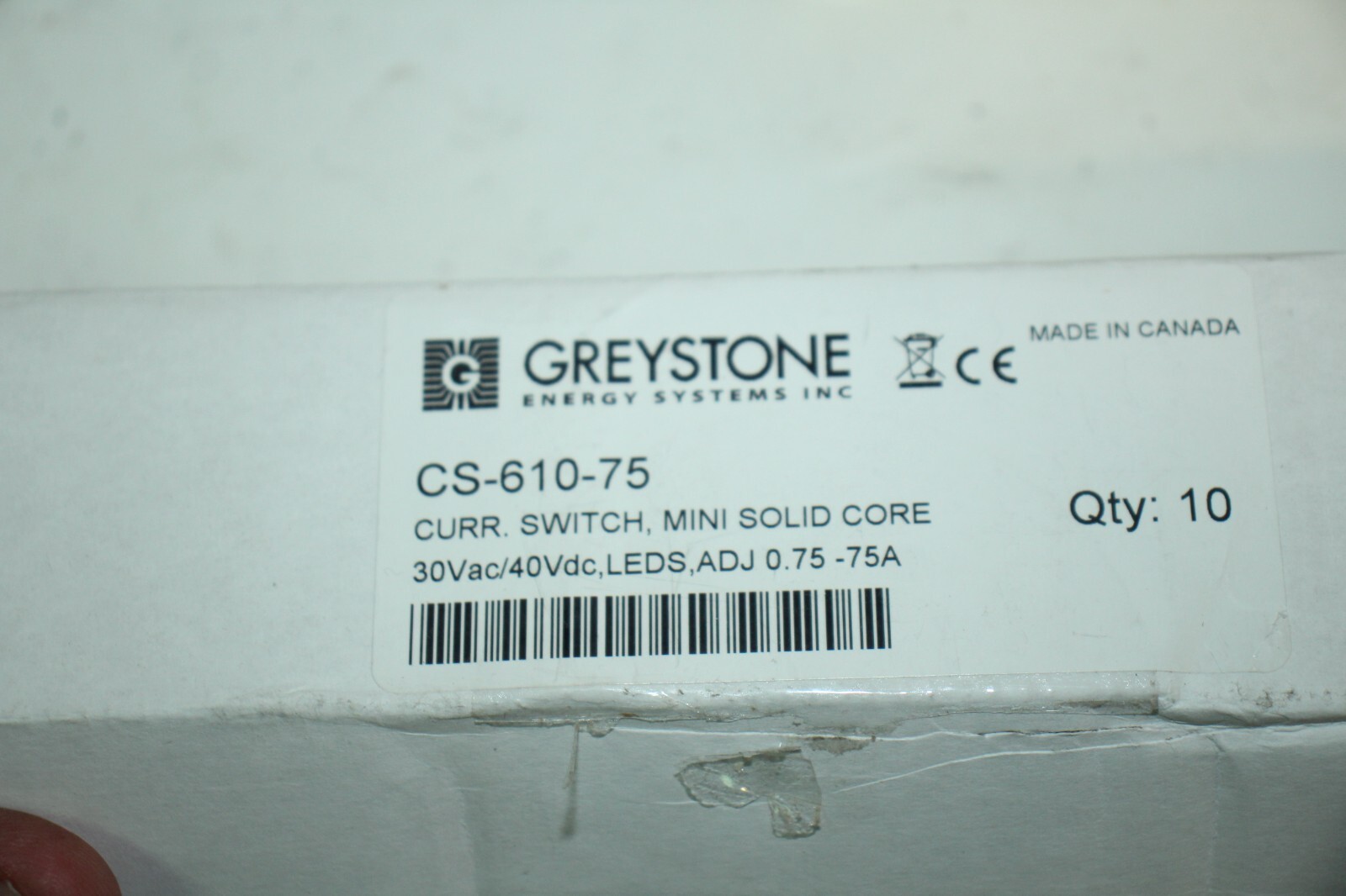 GREYSTONE Energy Systems Current Switch Mini CS-610-75 30VAC