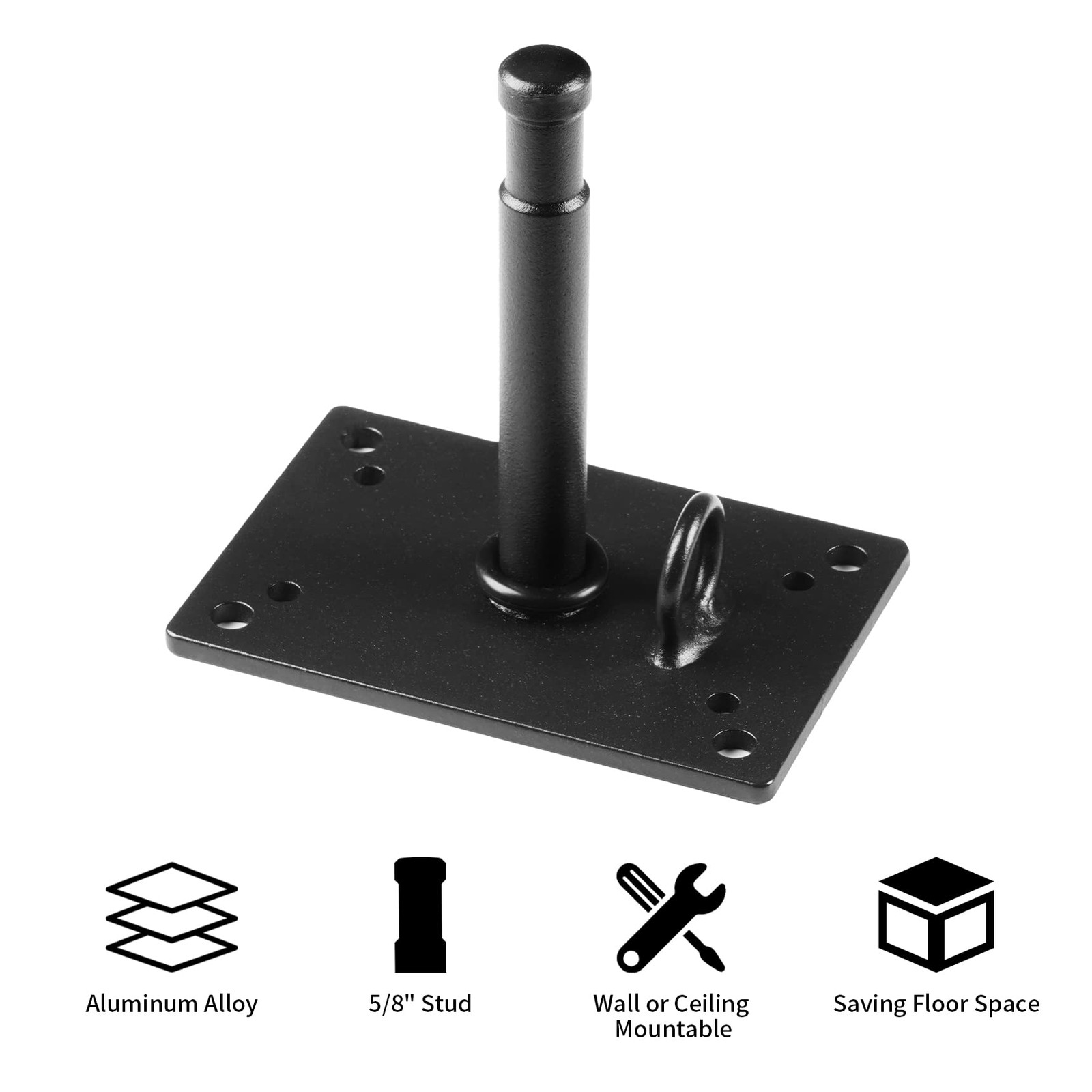 Selens 4.6 inch Wall Ceiling Mount, Baby Pin Wall Plate with 5/8" Stud Adapte...