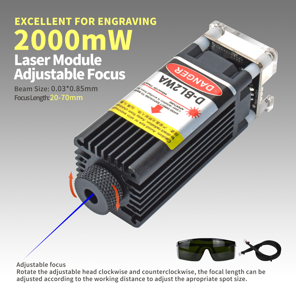 8W TTL/PWM Laser Engraver Module Head for CNC Laser Engraving Printing Machine
