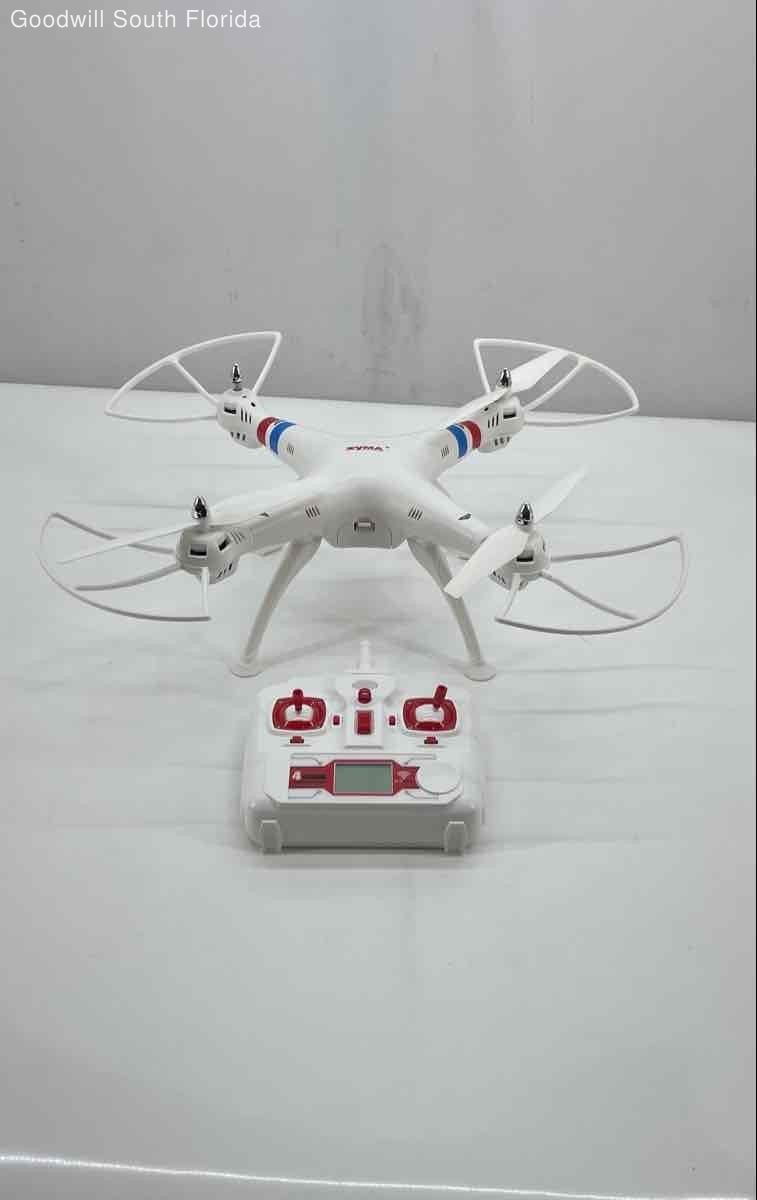 Syma White Red Propeller Guards Foldable Quadcopter Drone With Controller