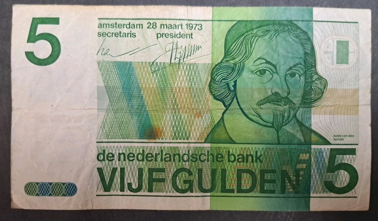 1973 Netherlands 5 Gulden P95 2827041687.
