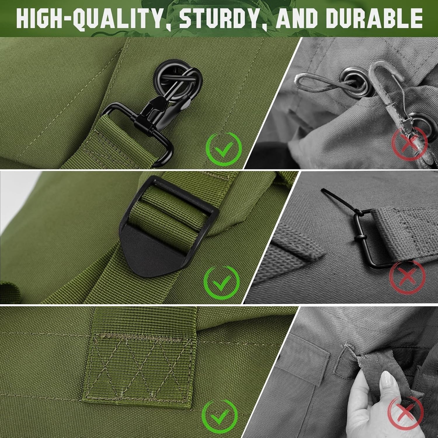 Durable 110L Military Duffle Bag - Comfortable Carry with Maximum Storage Space