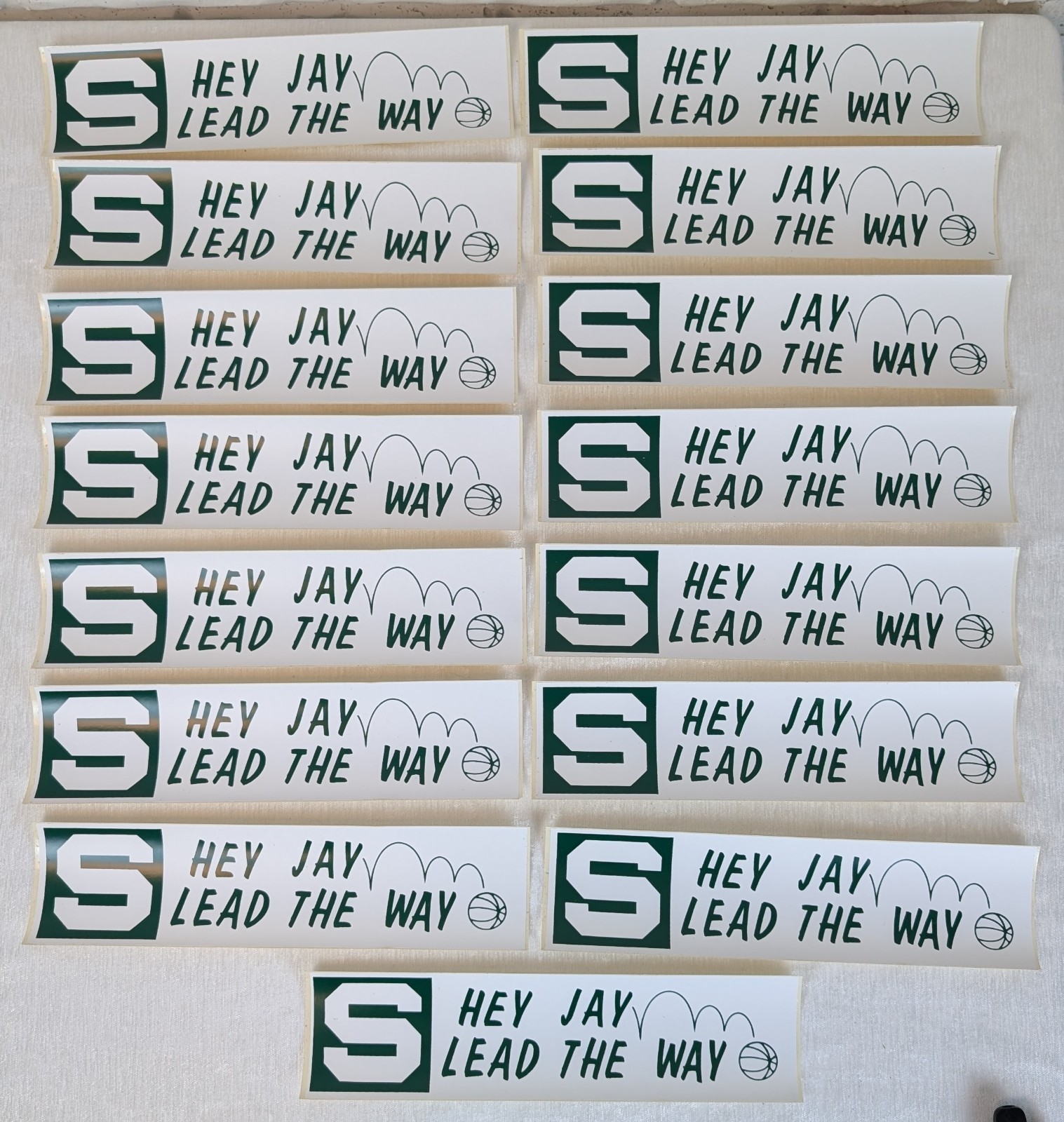 15 Vintage 1978 MSU Hey Jay Lead The Way Bumper Stickers Jay Vincent Lot