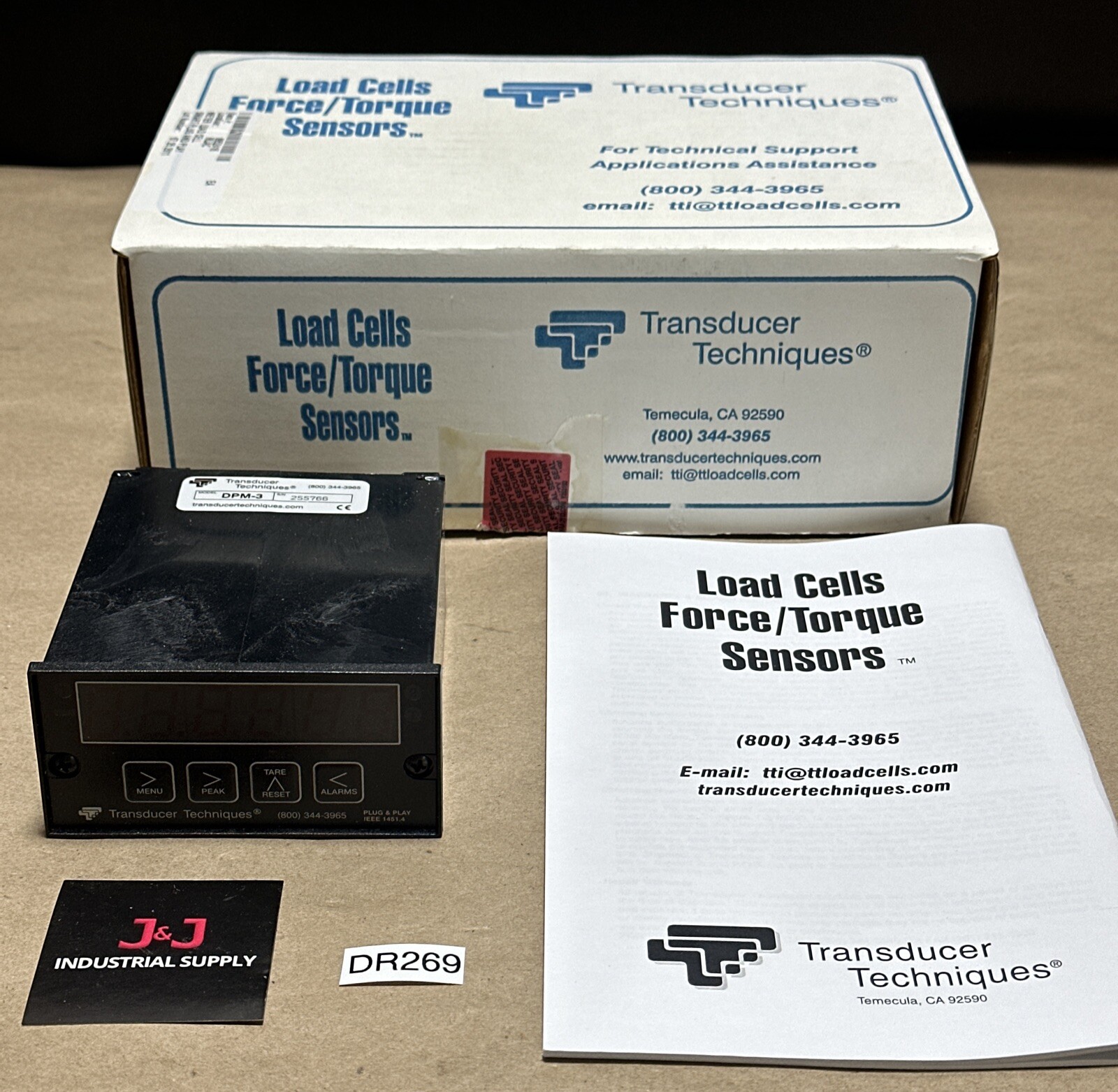 NEW OPEN BOX- Transducer Techniques Load Cells Force/Torque Sensors DPM-3 🇺🇸