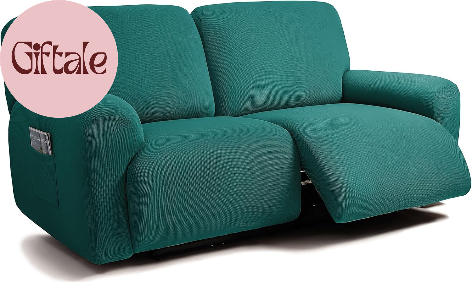 Jacquard Design Extra Wide 75" - 100", Reclining 2 Seater Sofa, Extra Wide 6-Pie