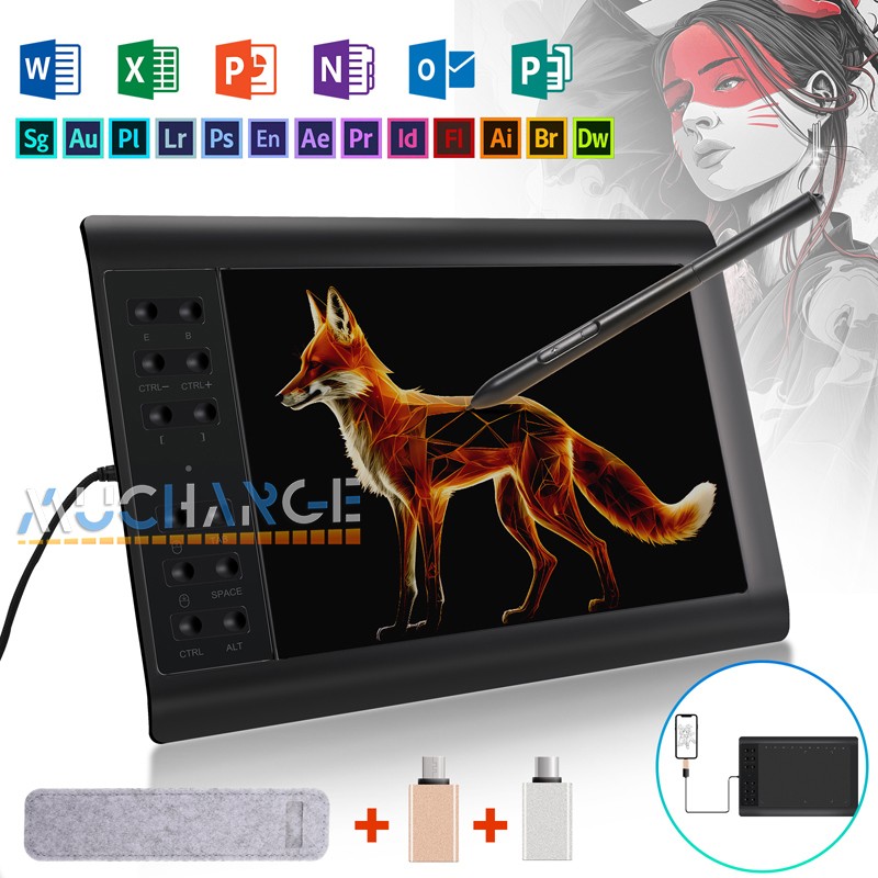 Digital Graphics Drawing Tablet Professional Working Tablet Battery-free pen