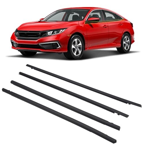 16-21 Honda Civic 4-Door Sedan 4Pcs Car Outer Door Window Molding Trim